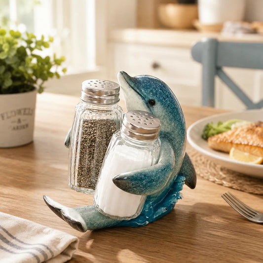 ⚡Hot Sales 🔥Coastal Animal Salt & Pepper Shaker Holder Set