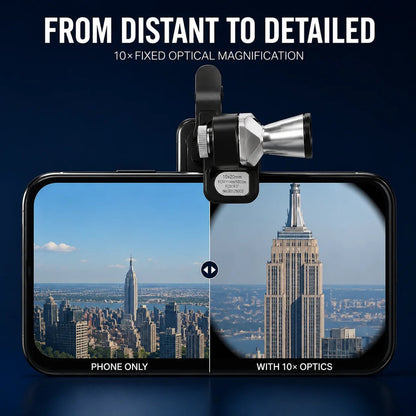 🔥 FINAL HOURS SALE 🔭 10×20 Mini Monocular Phone Telescope – Pocket Long-Distance Viewer with Adjustable Smartphone Clip
