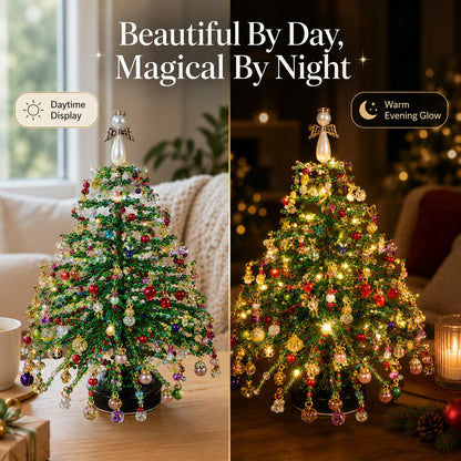 🎄✨ DIY Beaded Christmas Tree Kit – 🎅Create Your Own Sparkling Holiday Decorationvv