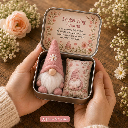 Pocket Hug Gnome Comfort Gift Tin – Mini Emotional Support Keepsake