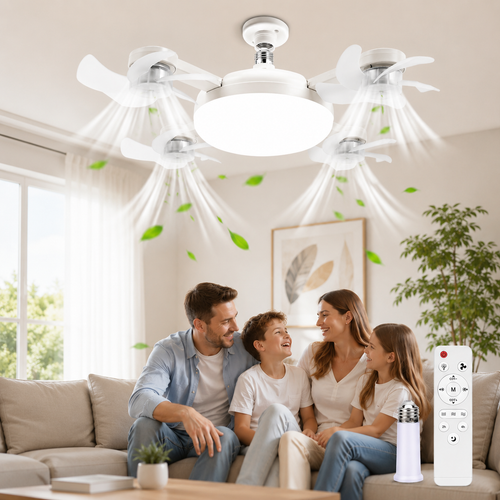 🔥 Summer Sale | Screw-In Ceiling Fan Light with Remote – Bright LED & Powerful Cooling