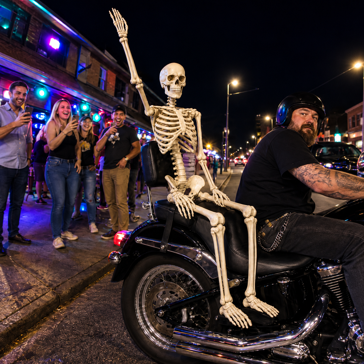 ⭐ 💀 Skeleton Motorcycle Passenger | Your Creepiest Riding Buddy 🏍️