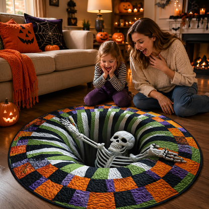 💀🕳️ HALLOWEEN OPTICAL ILLUSION RUG