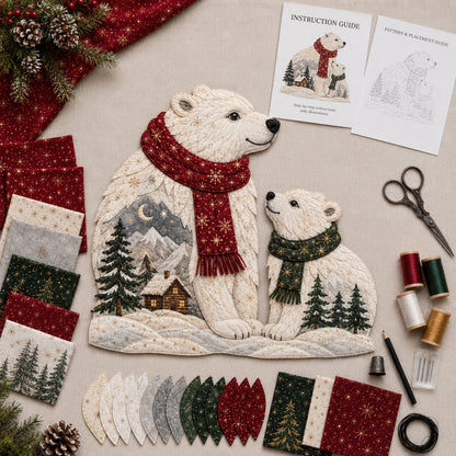 🎄🎅Christmas Woodland Wildlife DIY Patchwork Kit – ✨Create a Festive Handmade Keepsake (📦Buy 2 Free Shipping)