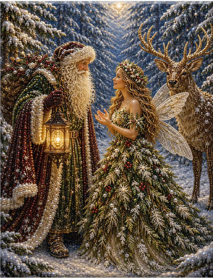 3D Christmas Pearl Art DIY Canvas Kit