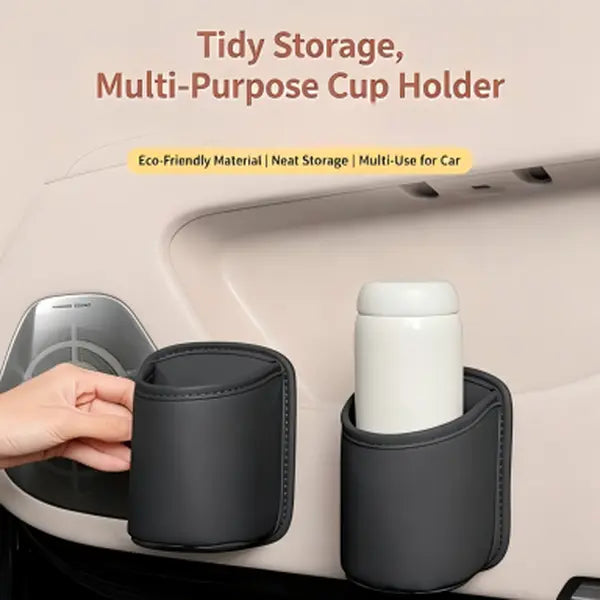 🚗Clip‑On Car Cup Holder, Multi‑Purpose Car Door Storage Organizer, Extra Large Capacity💢