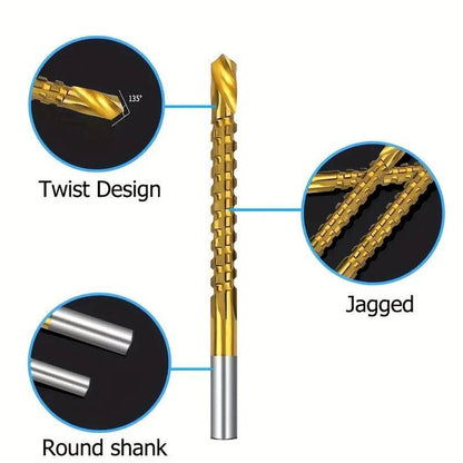 🔥HOT SALE ✨🛠️ 6-Piece Serrated Side-Cutting Drill Bit Set