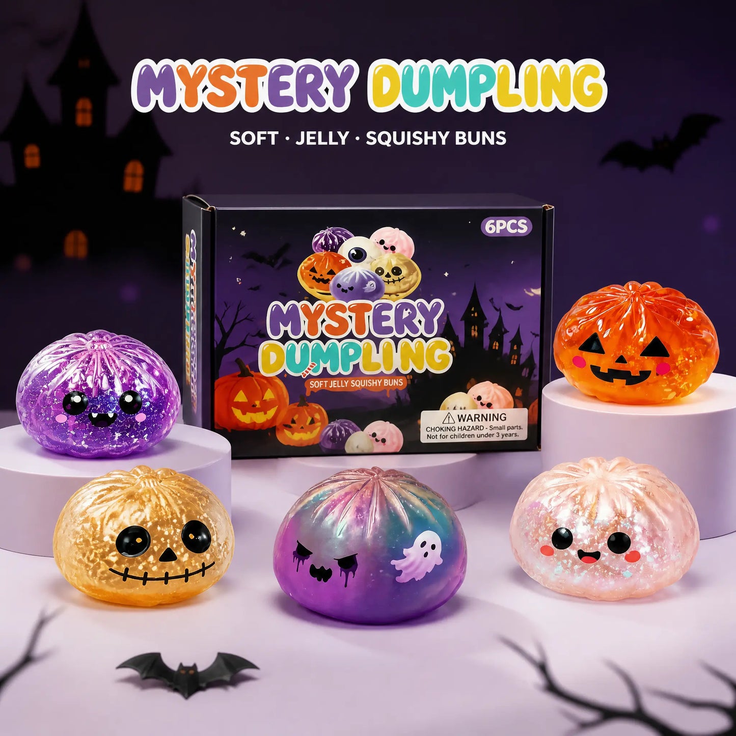 👻HALLOWEEN SALE: SCARY GHOST MARUKO SQUEEZE TOY SET — FUN &amp; SPOOKY STRESS RELIEF!🎃