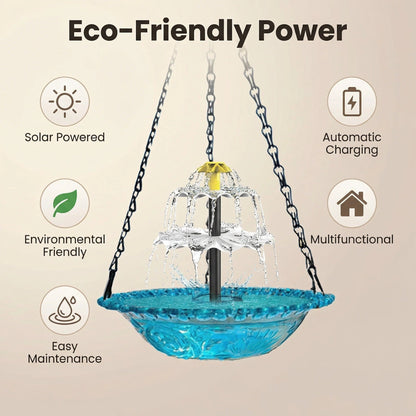🔥🔥Solar Cascade Hanging Bird Bath Fountain