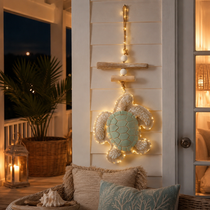 🐢Lighted Coastal Sea Turtle Wall Decor with Remote
