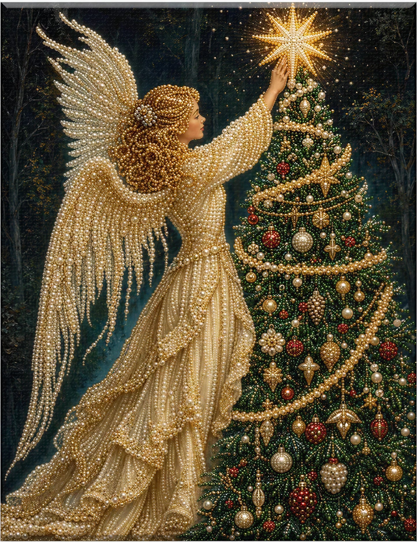 3D Christmas Pearl Art DIY Canvas Kit