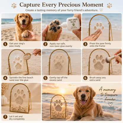 🐾 Capture Your Dog's First Beach Paw Print Forever