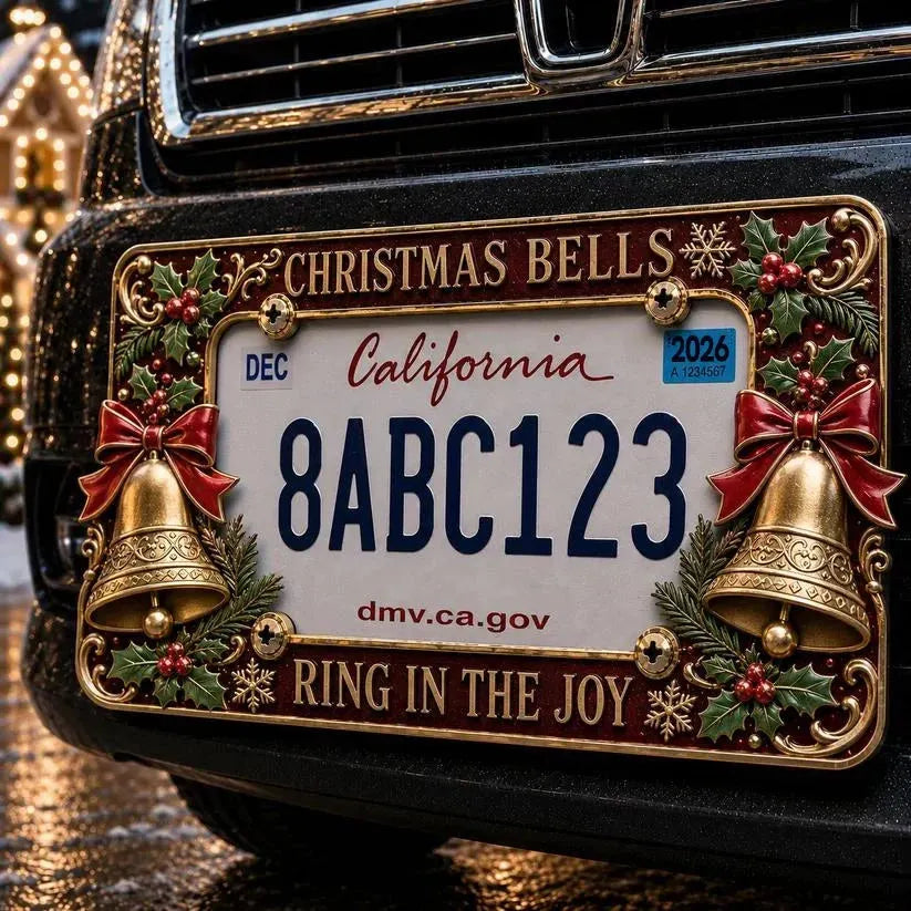 🎄Christmas License Plate Frame – Festive Style for Every Ride