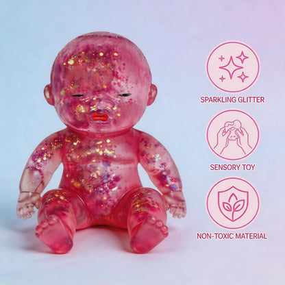 ✨ Squeeze Away Stress with the Cutest Glitter Squishy Baby!