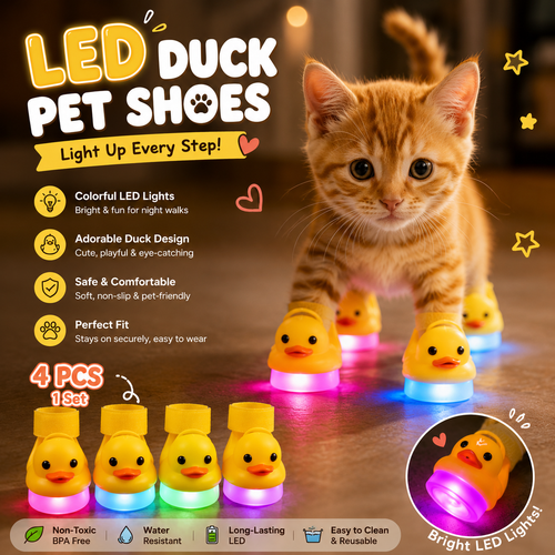 🐥 DuckGlow™ LED Pet Shoes – Make Every Step Fun & Adorable😻