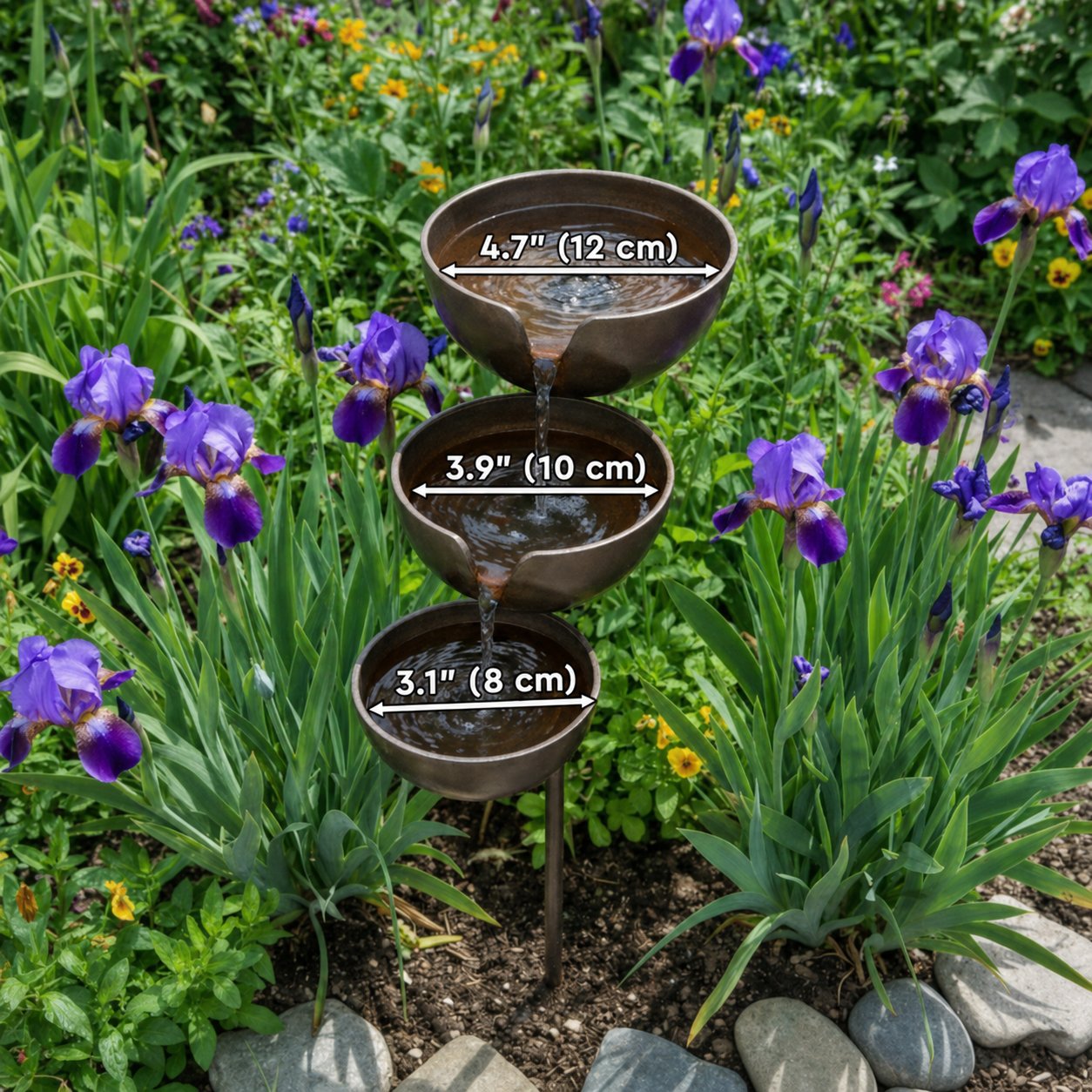 🌿🐦Bring Life Back To Your Garden – Peaceful Cascading Rain Catcher Bird Bath For Welcoming Garden Wildlife🌿🐦