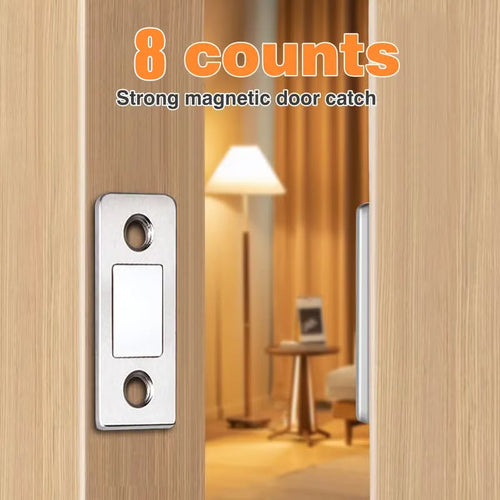8 Counts Cabinet Magnetic Catch without Punching, Versatile for Cabinets, Drawers & Windows