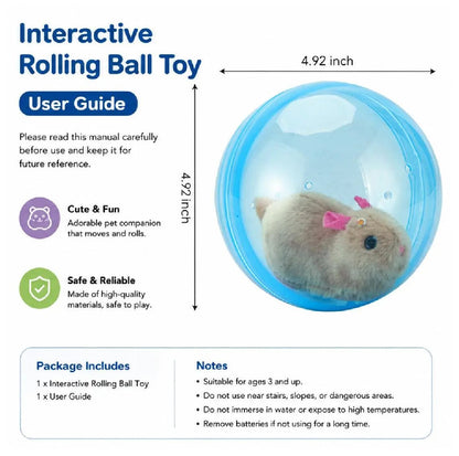 🐾Auto-Rolling Ball with Mouse Hands-Free Play for Indoor Cats