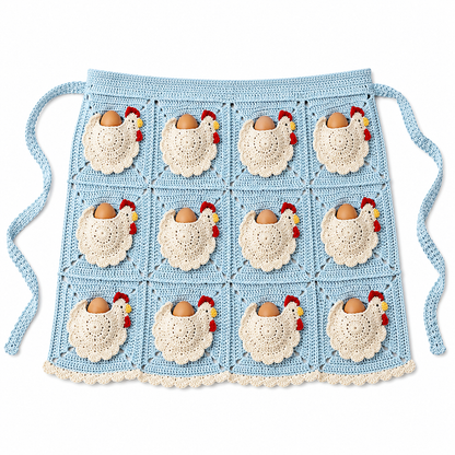 🐔Handmade Crochet Hen Egg Collecting Apron🥚🎁