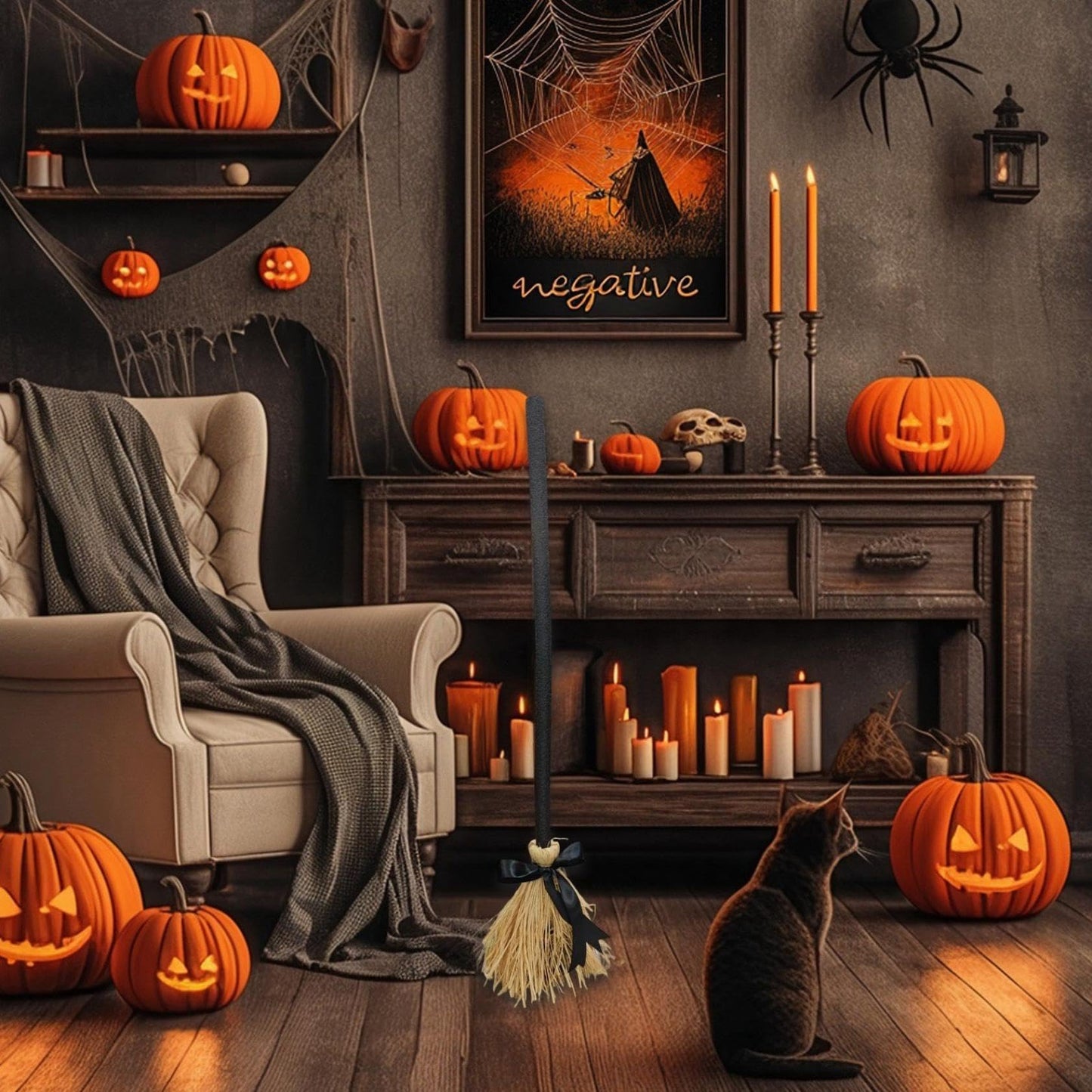 🧹HALLOWEEN FINAL CLEARANCE: THE GHOSTLY ANIMATED BROOM — FLOATS, SWAYS &amp; LAUGHS!🧹