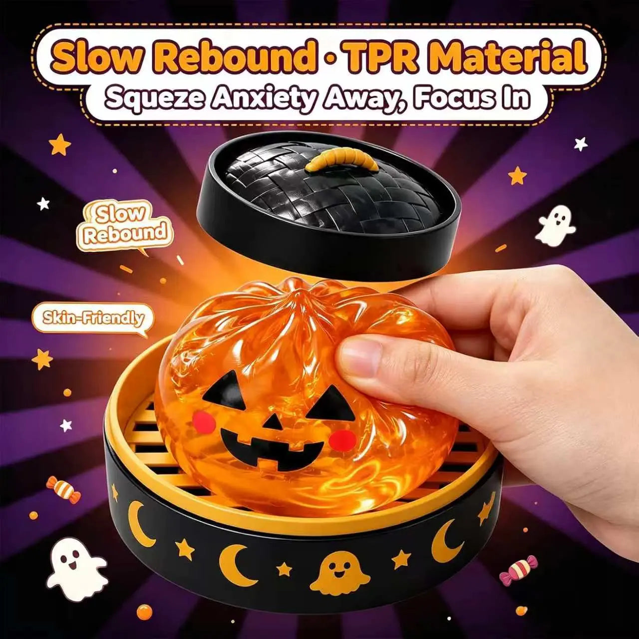 👻HALLOWEEN SALE: SCARY GHOST MARUKO SQUEEZE TOY SET — FUN &amp; SPOOKY STRESS RELIEF!🎃