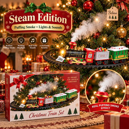 🚂 Vintage Puffing Steam Christmas Tree Train | Bring Back Classic Christmas Magic