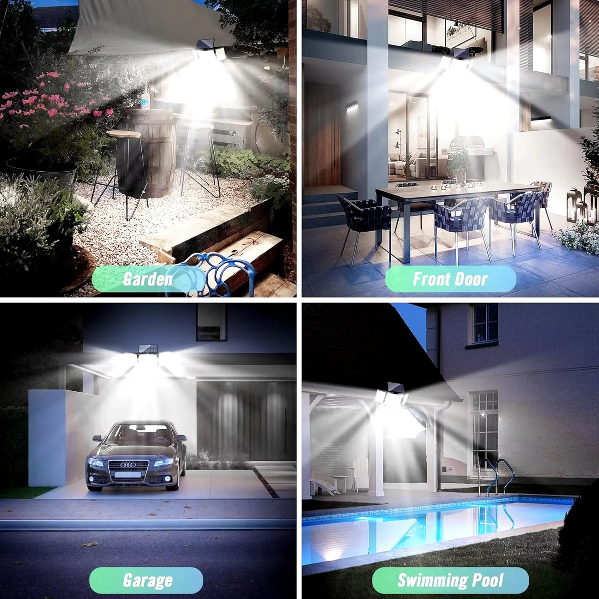 Smart Sensor Solar Outdoor Courtyard Wall Light