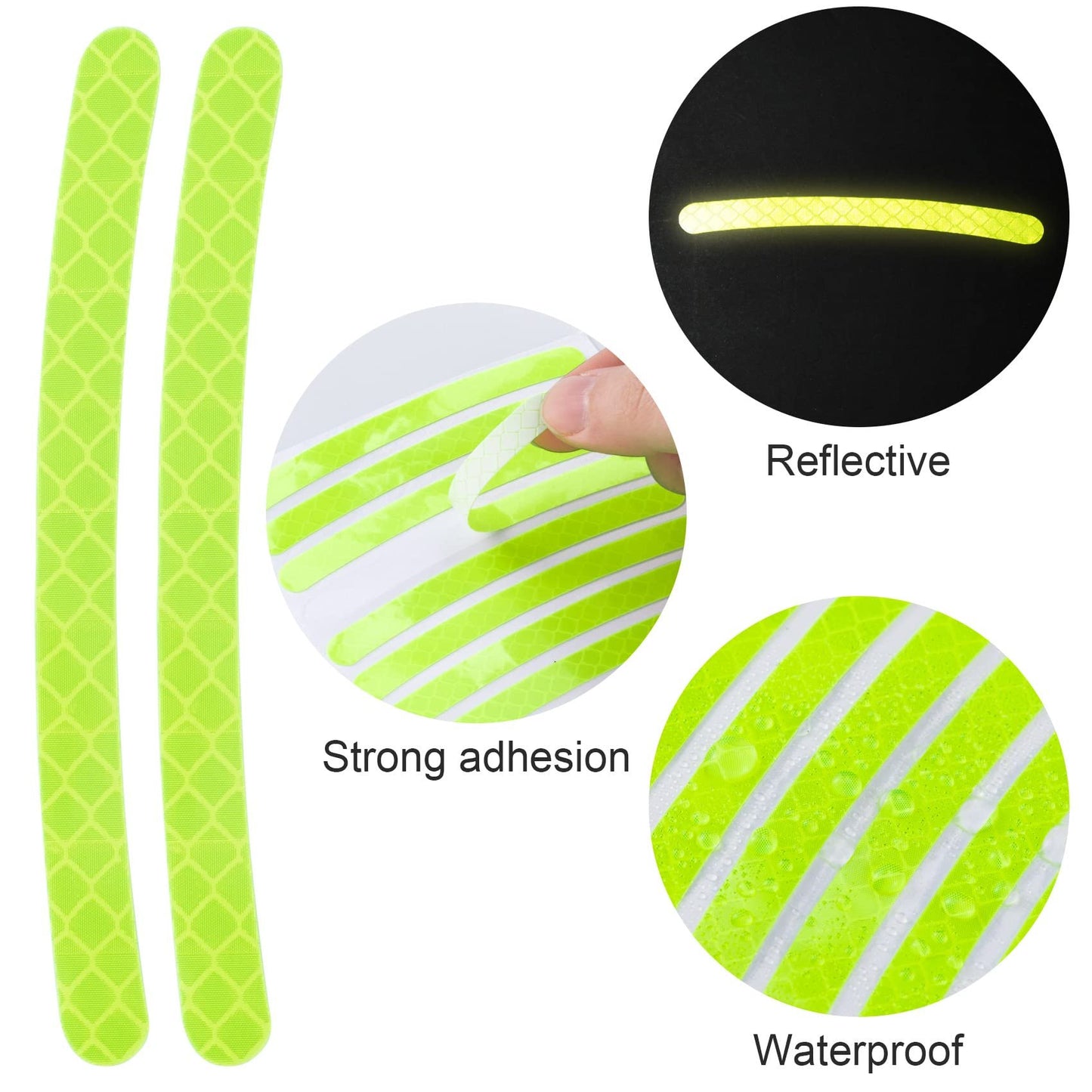 20 PCS Creative Wheel Hub Rim Reflective Stickers
