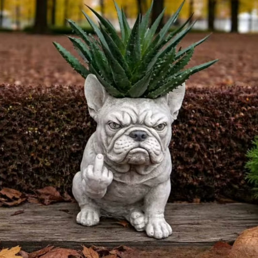 🐶Grumpy Dog Planter