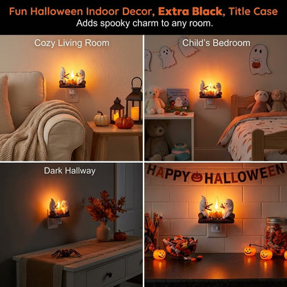 👻Ghost Campfire Night Light-Funny Halloween Nightlight Indoor Decorations✨