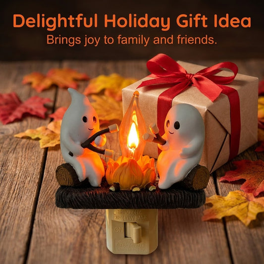 👻Ghost Campfire Night Light-Funny Halloween Nightlight Indoor Decorations✨