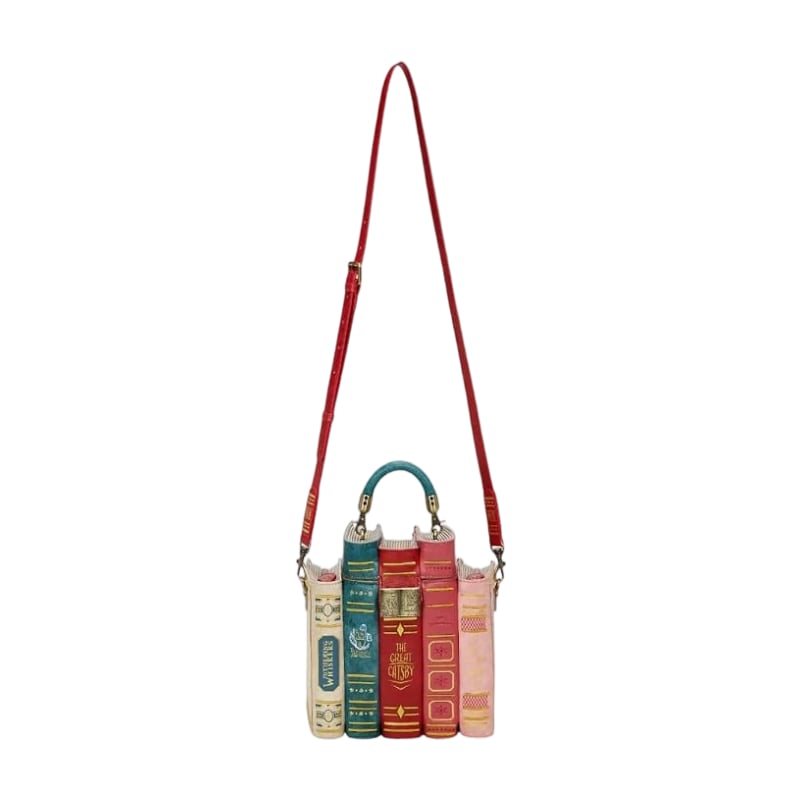 📚 Vintage Stacked Book Novelty Handbag