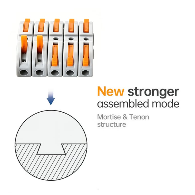 ⚙️Universal Quick Lever Electrical Wire Connectors (24-12 AWG) Assortment (50/100Pcs) + Wire Stripper