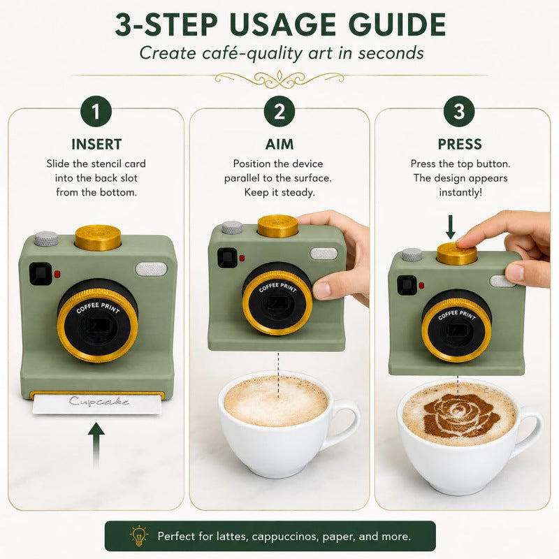 ☕Retro Camera Latte Art Printer - Gift for Coffee Lovers