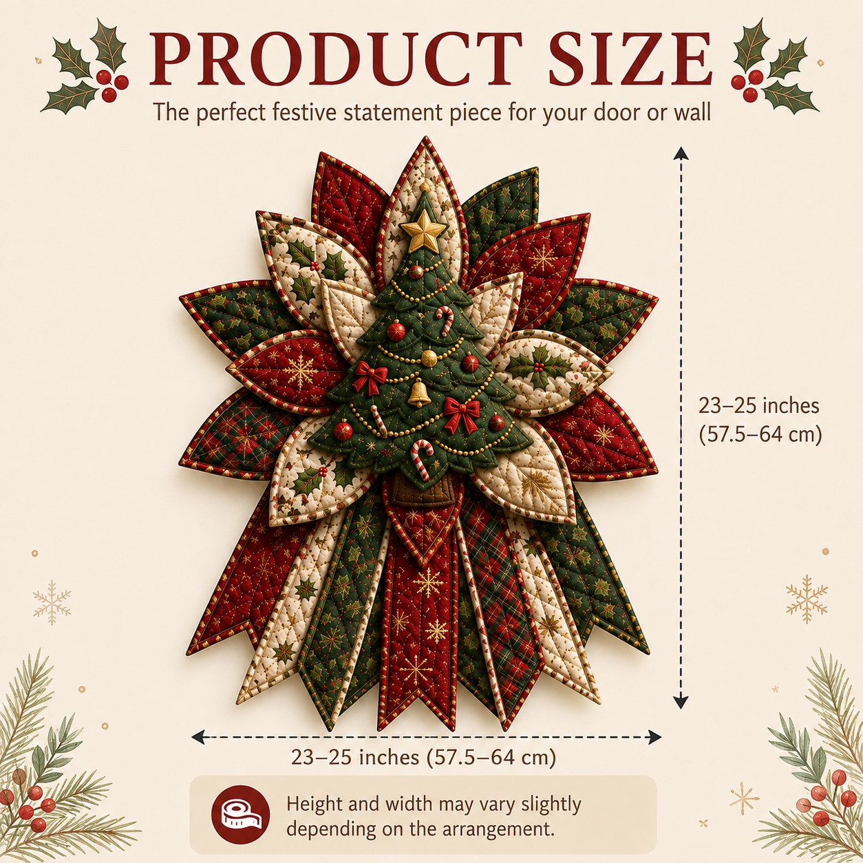 🎉 Holiday Celebration 🎄 – Festive Quilted Christmas Door Hanging DIY Sewing Kit