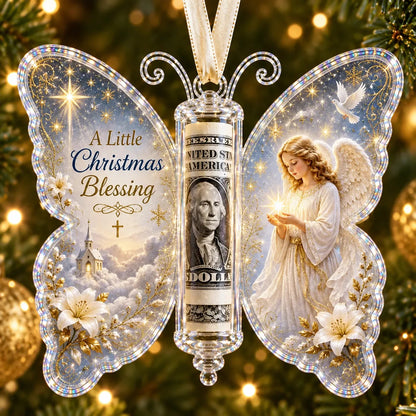 🦋💵 Christmas Cash Gift Butterfly Ornament🎄✨