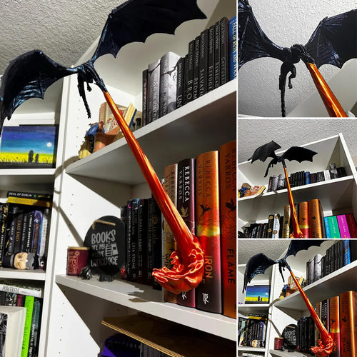 Dragon Flame Bookshelf – Decorative Bookend