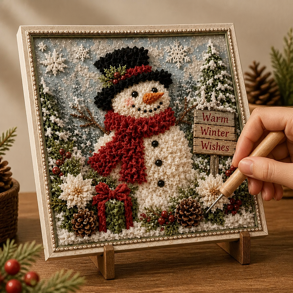 🎄 Christmas 3D Fabric Art Kit | Turn Tiny Fabric Pieces Into Holiday Magic