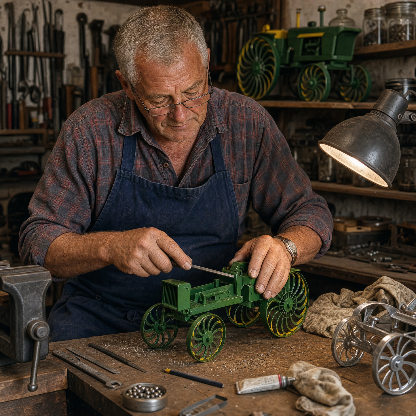 🚜 Limited-Time Sale – Earl's Handmade Tractor Wind Spinner – Flat Iron Construction