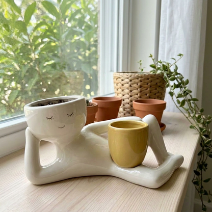 Creative Reclining Lady Succulent Planter Pot