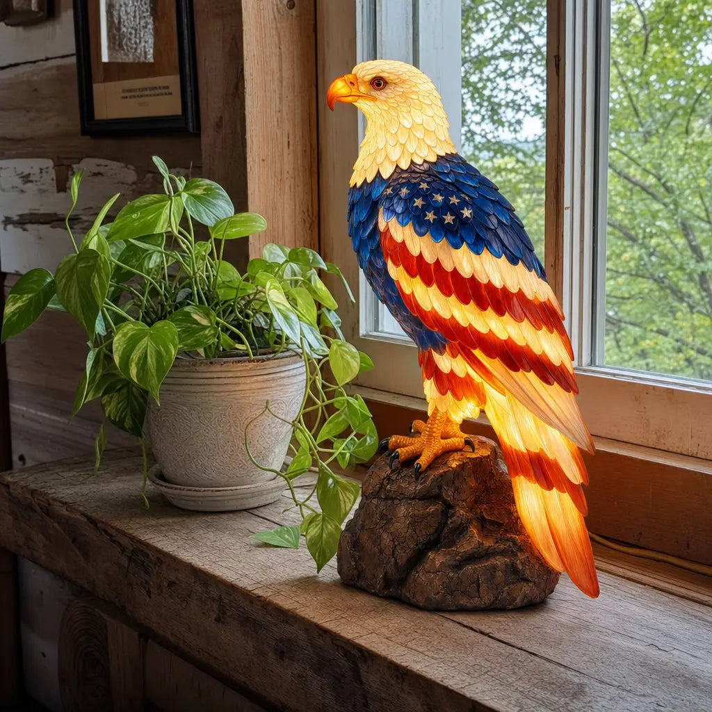 🦅🇺🇸 250th Anniversary Patriotic Bald Eagle Lamp