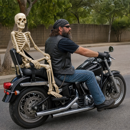 ⭐ 💀 Skeleton Motorcycle Passenger | Your Creepiest Riding Buddy 🏍️