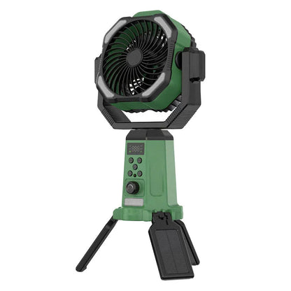 Solar Camping Fan 20000mAh Portable Air Conditioner Electric Cooling Desktop Rechargeable Fan Retractable Outdoor Spray Mist Fan
