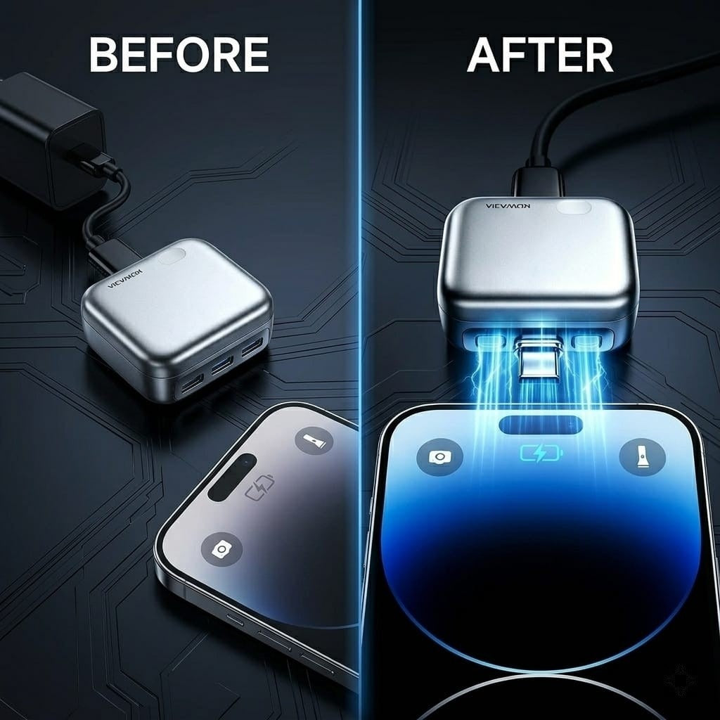 Protect Your Battery Every Night – Smart Auto Cut-Off USB-C Charger Adapter