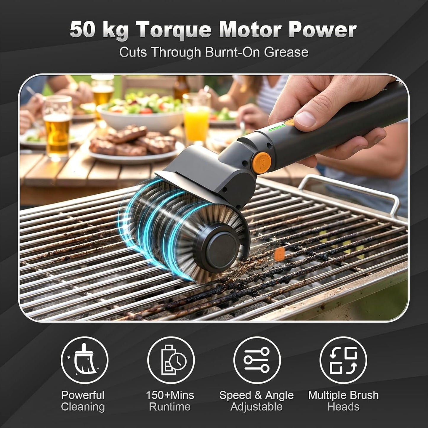 GrillMaster Pro™ Electric Grill Brush – Make Cleanup The Easiest Part Of BBQ