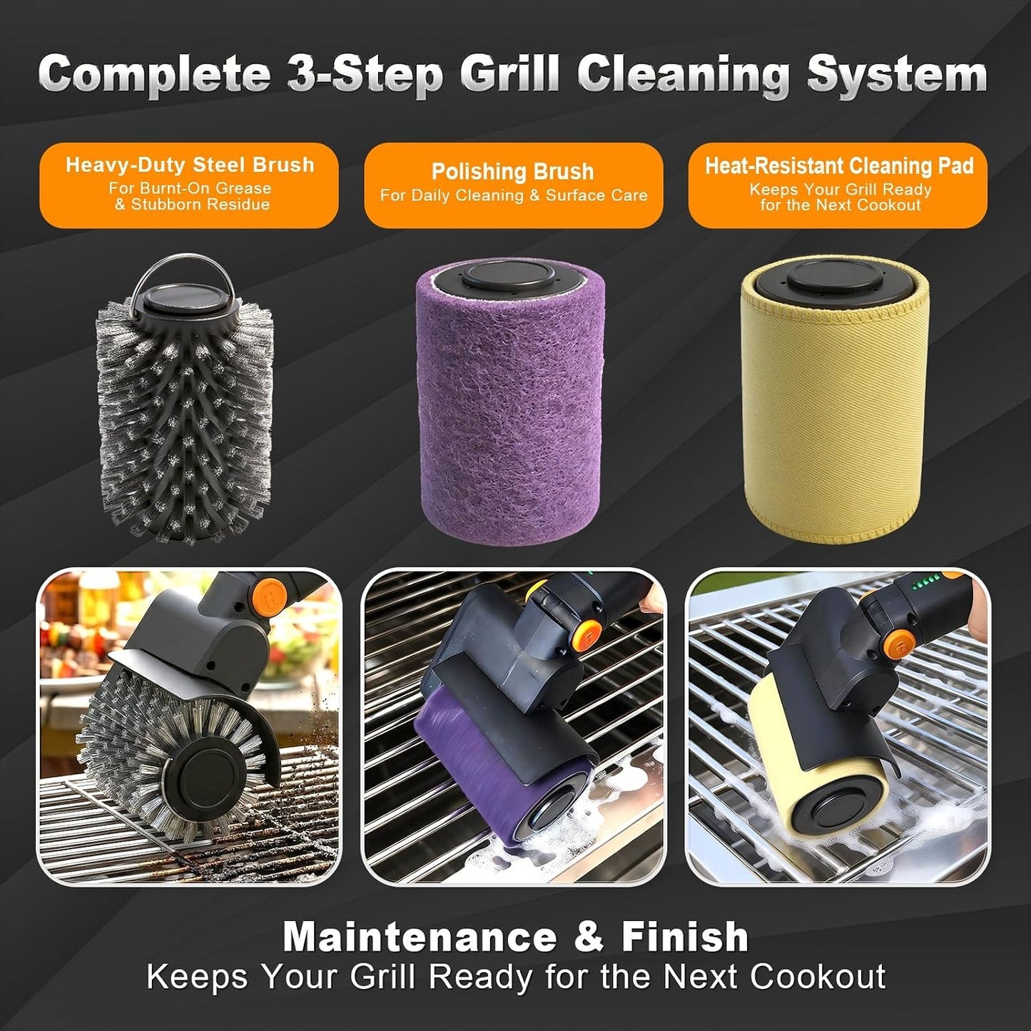 GrillMaster Pro™ Electric Grill Brush – Make Cleanup The Easiest Part Of BBQ