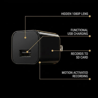 SafePlug™ Smart Security Camera Charger – 1080P HD Home Monitoring Without WiFi