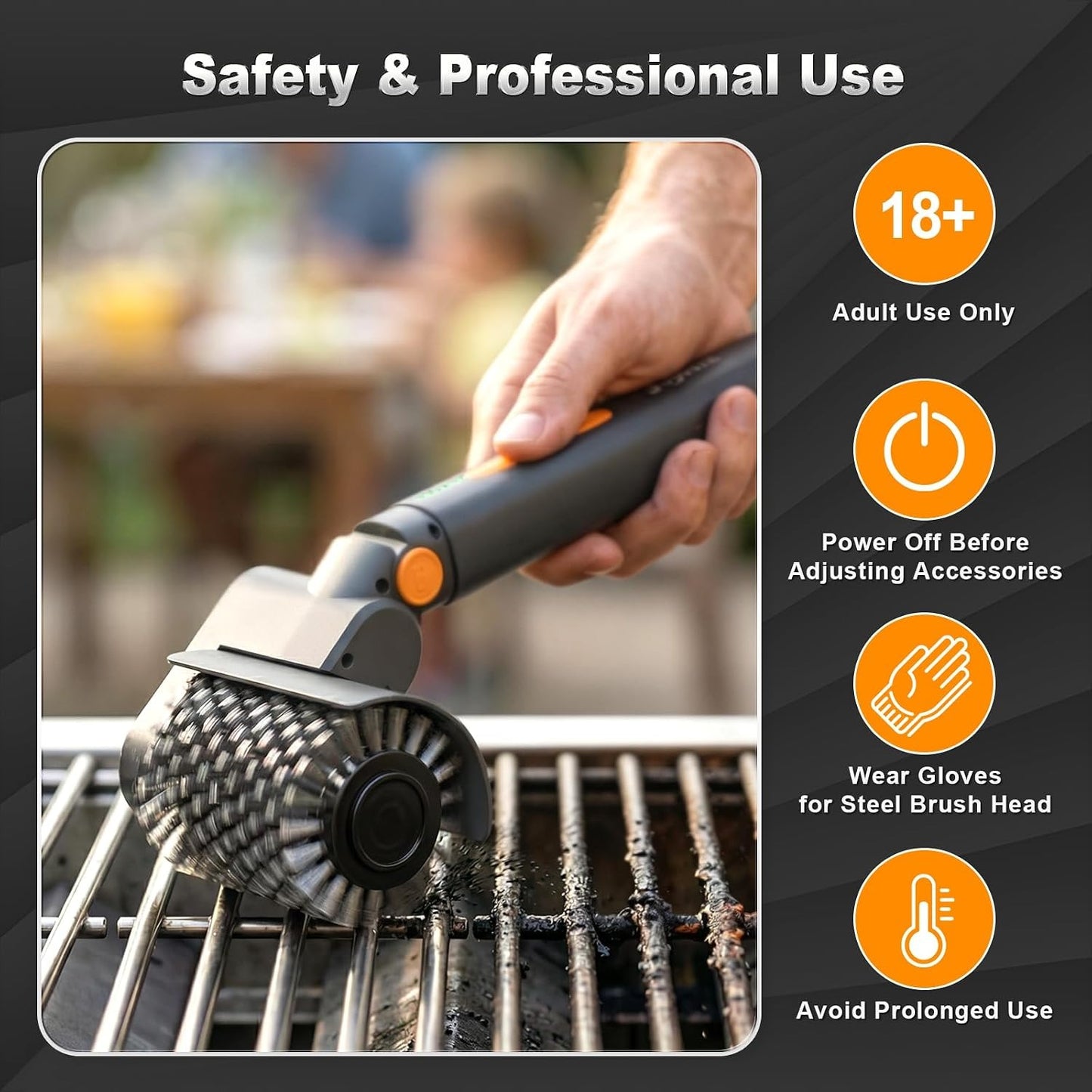 GrillMaster Pro™ Electric Grill Brush – Make Cleanup The Easiest Part Of BBQ