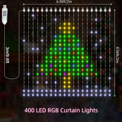 🎄 Smart DIY Programmable Curtain String Lights – Create Your Own Holiday Magic