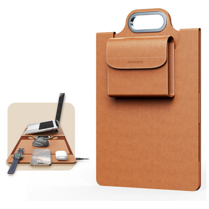💻 WorkMate™ 5-in-1 Laptop Carrying Case with Wireless Charging Stand